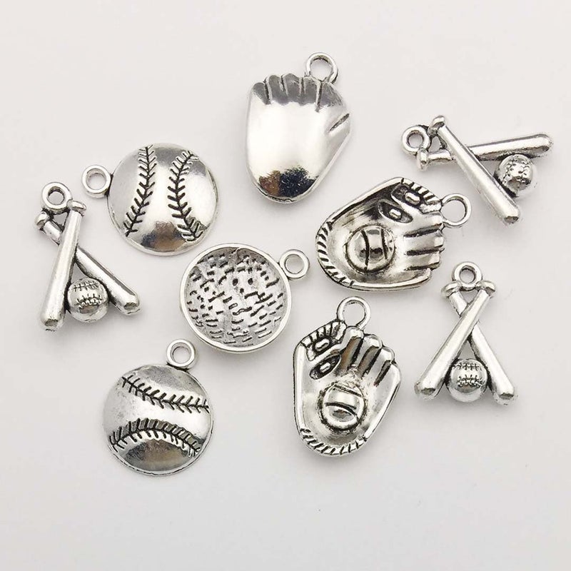 Youdiyla 200 Mixed Charms Collection, Antique Silver Tone, Charms Metal Pendant Craft Supplies Findings for Crafting Necklace Bracelet Jewelry Making HM332 - Image 2
